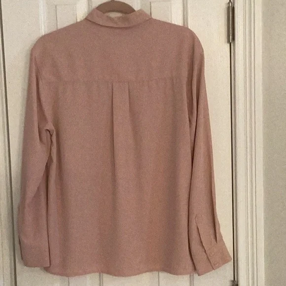 NWOT Topshop Blush Blouse w/ Chantilly Lace Front - Picture 5 of 9
